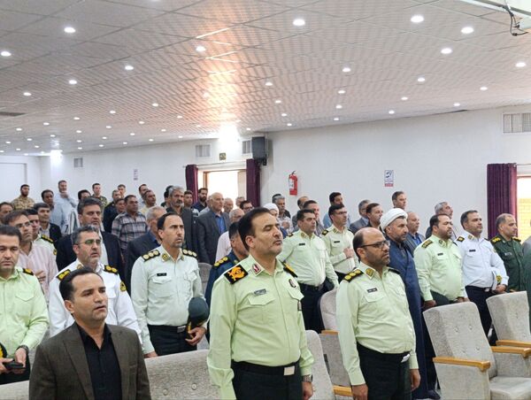  آیین و تکریم فرمانده نیروی انتظامی شهرستان خلیل آباد 