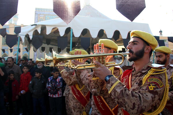 مراسم وداع با ۷ پیکر شهید گمنام هشت سال دفاع مقدس