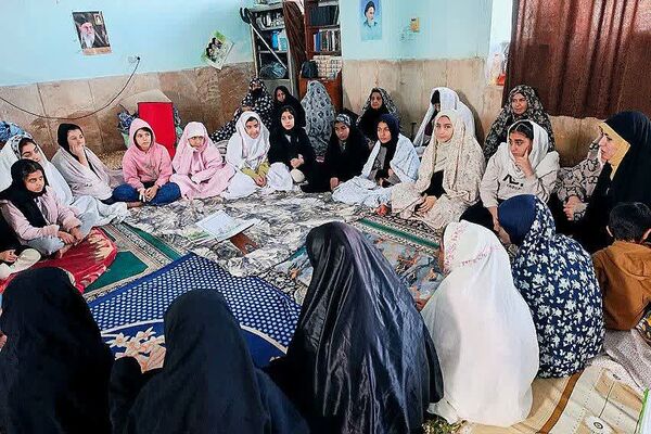 مراسم معنوی اعتکاف در مسجد سیدالشهدا شهرستان باشت