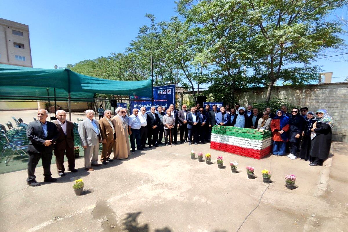 آیین خشت‌گذاری هنرستان اطلس روان کارا شهرستان پاکدشت 