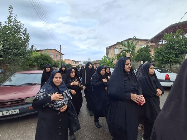 پیاده‌روی جاماندگان اربعین در قائمشهر 