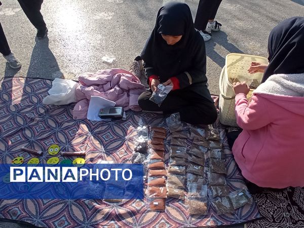 برپایی بازارچه‌ دانش‌آموزی در دبیرستان دلیری مشهد
