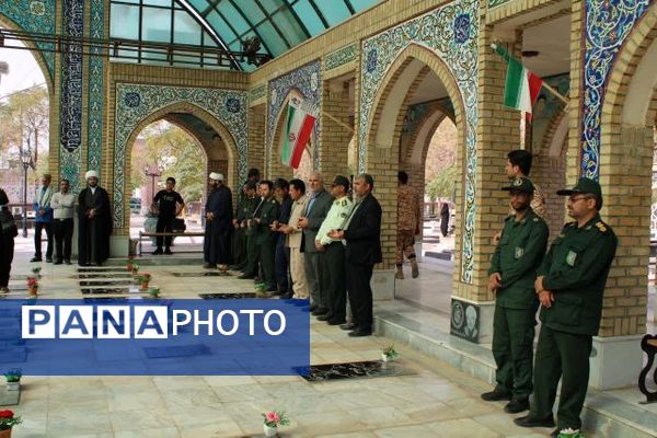 مراسم غباررویی مزار شهدای شهرستان خلیل آباد 