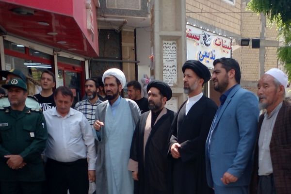 حضور پرشور مردم نصیر شهر در راهپیمایی محکومیت جنایت صهیونیست‌ها 