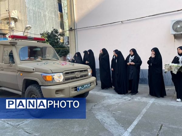 استقبال از شهید خوشنام در دبیرستان شاهد ساری 