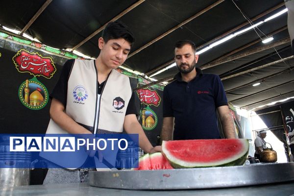 دانش‌آموزان پیشتاز رباط کریم، خادمان کوچک اربعین حسینی