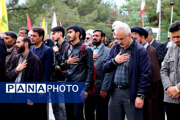 غرش خشم انقلابی دانشجویان دانشگاه آزاد مشهد علیه صهیونیسم و فریاد همبستگی با غزه