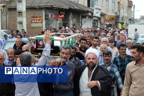 تشییع پیکر مادر شهید حسینعلی جعفری