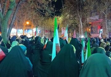 حضور مردم شهیدپرو خرم‌آباد در سی و یکمین اجتماعات شبانه