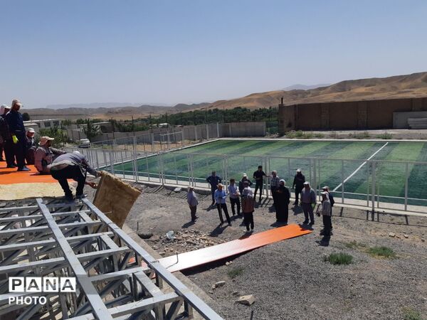 عملیات اجرایی آموزشگاه ۶ کلاسه «شهید دربندی» در روستای قلعه‌ نوِ کلات 