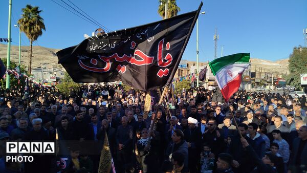 تجمع سوگواران رهبر شهید انقلاب در شهرستان پلدختر 