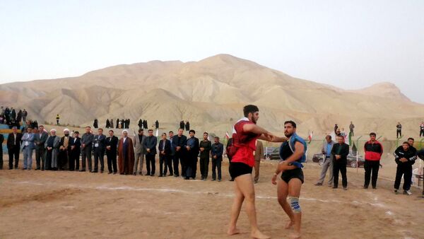 مسابقات بومی محلی  در گود کشتی شهر بار نیشابور