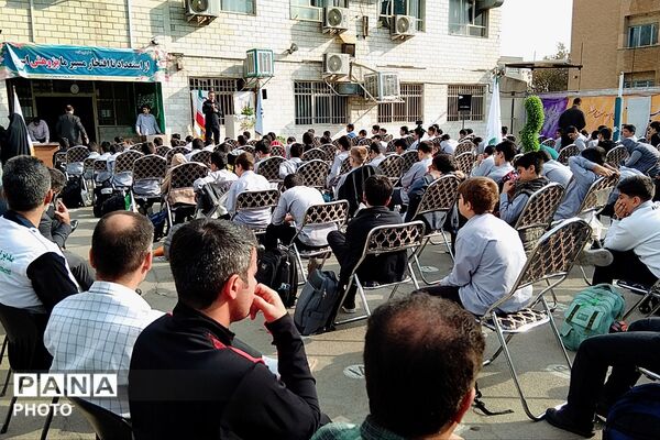 مراسم افتتاحیه هفته پدافند غیرعامل با حضور مدیر آموزش و پرورش ناحیه دو شهرری 