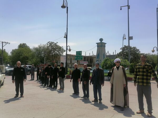 دسته‌روی هیات مذهبی سملقان در سالروز شهادت امام جعفر صادق(ع)