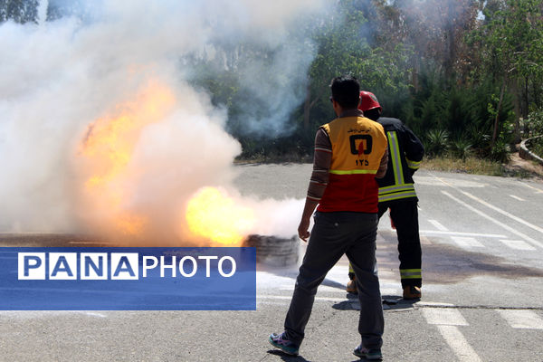 رقابت‌های اطفاء حریق مراقبین سلامت استان قم