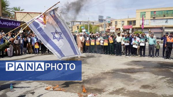 حضور پرشور مردم حاجی‌آباد در راهپیمایی روز قدس