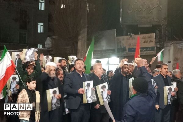 خروش عظیم مردم نصیر شهر در دسته عزاداری شهادت آیت الله امام خامنه ای (قدس سره)