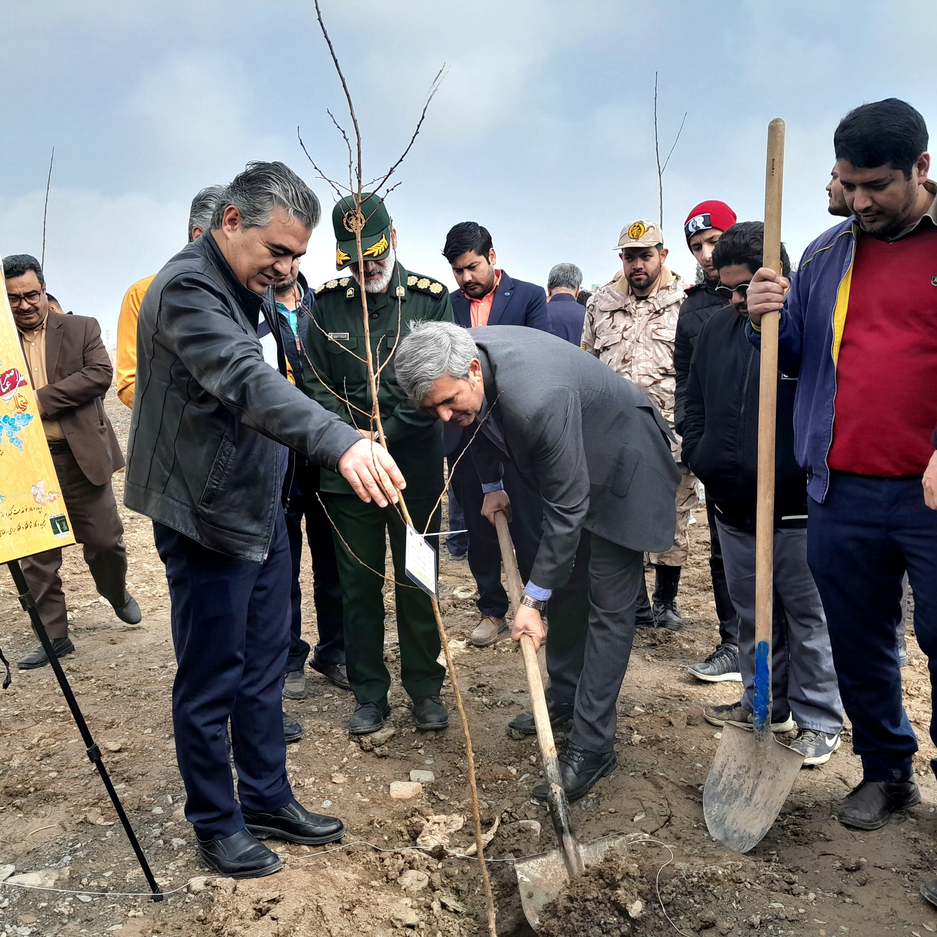 مراسم درختکاری در هنرستان استاد یوسفی مشهد 