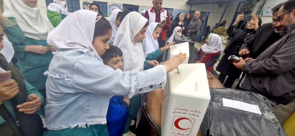 همدلی دانش‌آموزان محمودآبادی با کودکان غزه