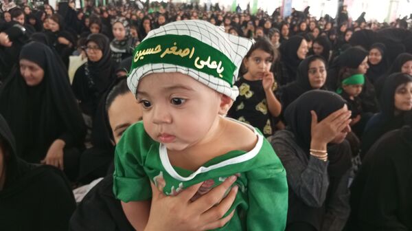 مراسم شیرخوارگان حسینی در مصلی بزرگ امام علی(ع) شهرستان ساوه