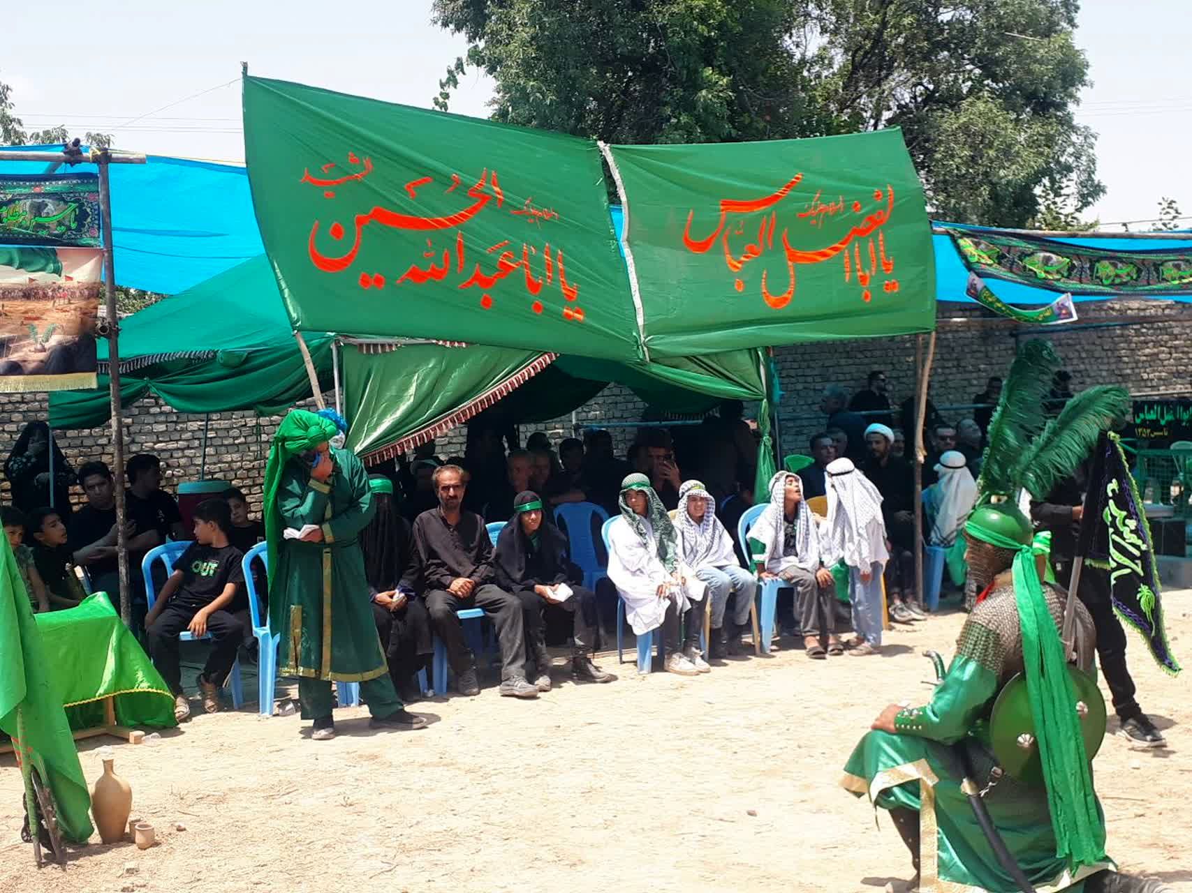 آیین شبیه خوانی عاشورا در روستای مهمانک