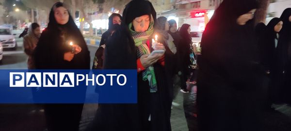 مراسم تشییع نمادین فاطمه زهرا(س)  در مسجد محمد رسول الله(ص) شهرستان شیروان