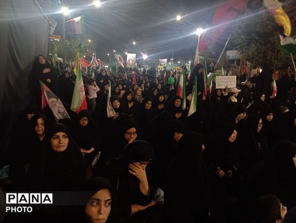 عزاداری گسترده در خیابان خرمشهر کاشمر همزمان با اجتماعات شبانه