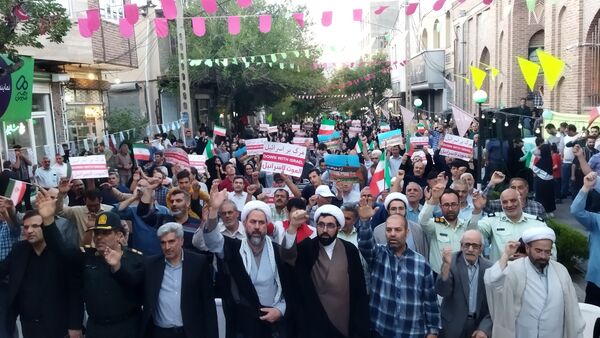 جشن وحدت و ولایت با حضور پرشور دانش‌آموزان اسکو