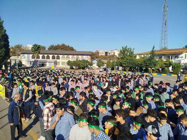 برگزاری صبحگاه مشترک دانش‌آموزی شهرستان هزار سنگر آمل 