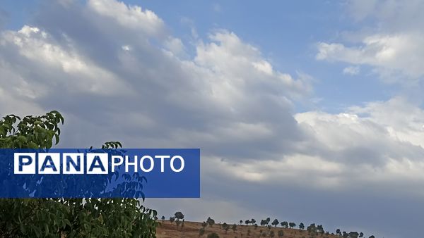 اولین بارش تابستانه در روستای کینک