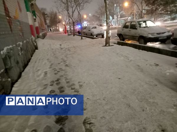 بارش برف در شهر مشهد 