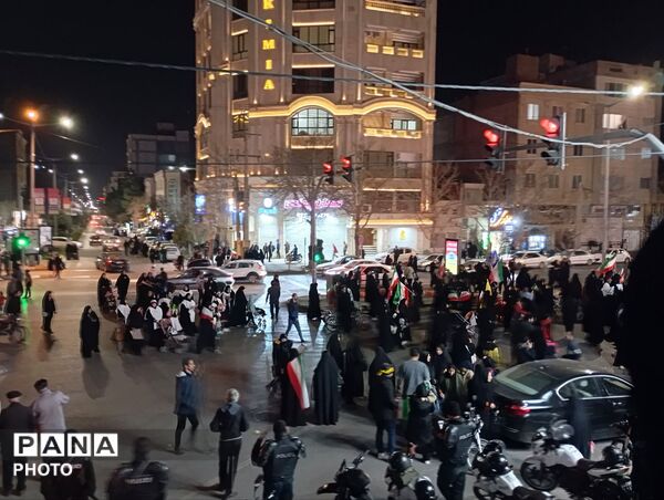 حرکت دسته عزاداری در شهرستان نیشابور