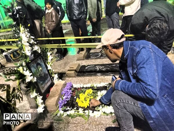 تدفین پیکر مطهر شهید مهدی عمارلو در بهشت فضل شهرستان نیشابور