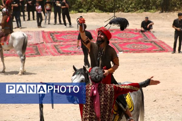 مراسم خیمه سوزی هیات «خیام الحسین» در قم