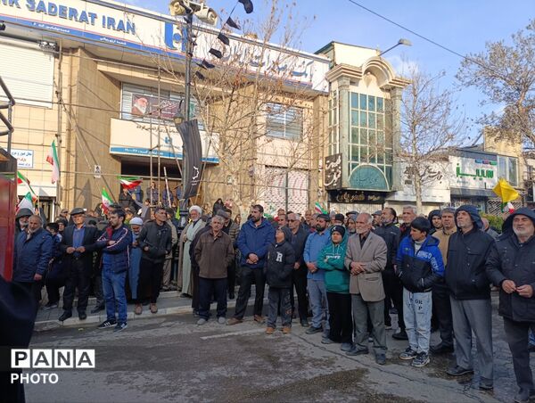 اجتماع بزرگ مردم نیشابور برای بیعت با سومین رهبر جمهوری اسلامی ایران 