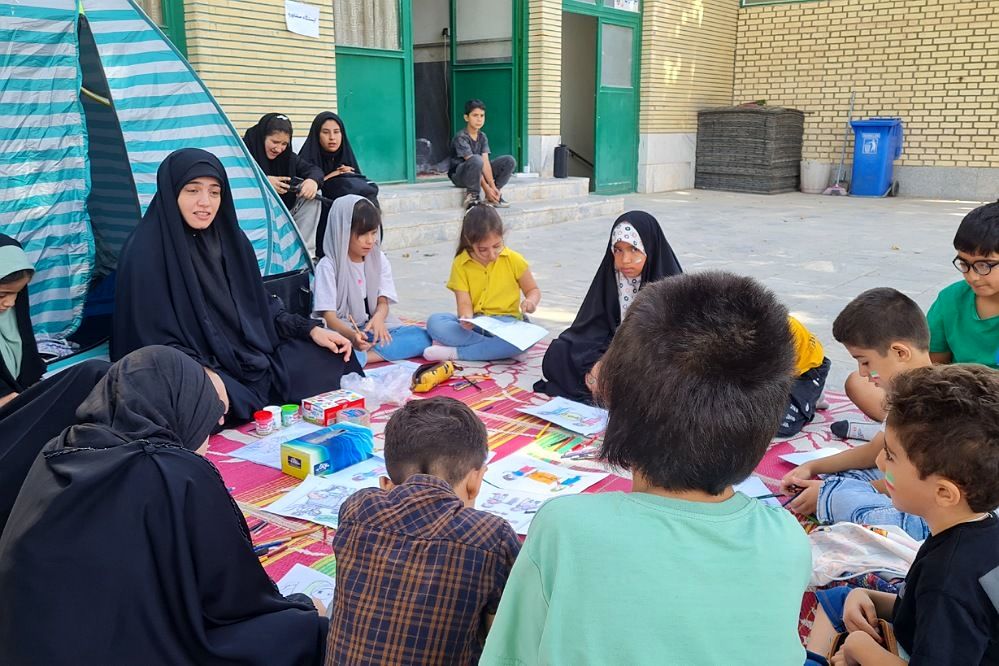 برگزاری رزمایش سراسری بسیجیان در پایگاه مسجد جامع آبسرد