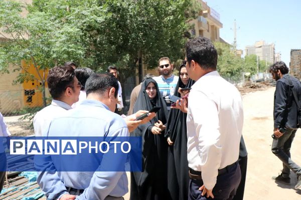 بازدید اصحاب رسانه قم از پروژه‌های در حال تکمیل شهرداری 
