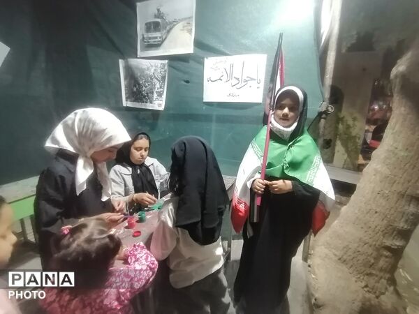 حضوردانش آموزان در موکب سازمان دانش آموزی در هشتاد و هفتمین شب تجمعات