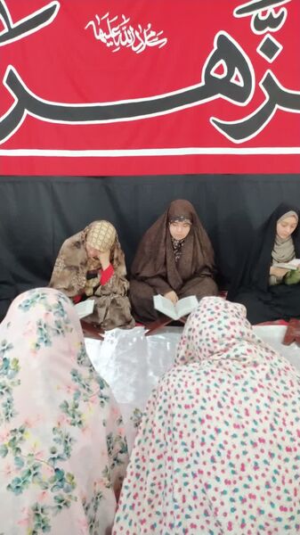 اعتکاف دانش‌آموزان دختر در مسجد سیدالشهدا شهرستان بجنورد 