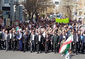 راهپیمایی روز قدس در شهرستان اسکو