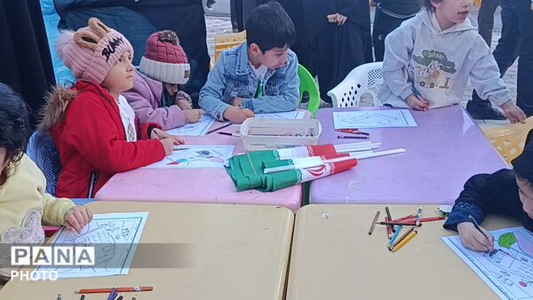 برپایی موکب در ناحیه یک همراه با برنامه‌هایی برای کودکان 