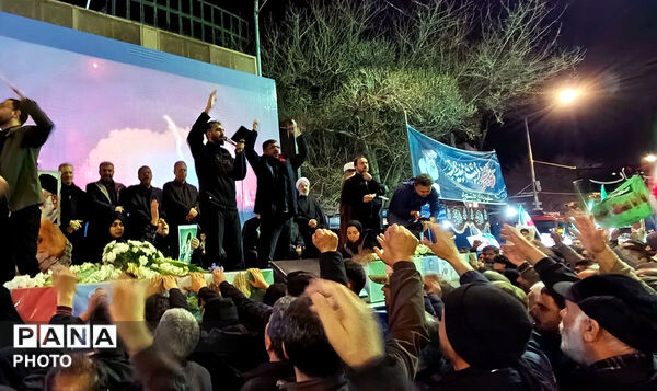 وداع مردم شریف عزدار شهرستان با دو شهید جنگ صهیونیستی 