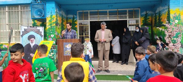 آیین محکومیت رژیم غاصب اسرائیل و حمایت از جبهه مقاومت حزب الله در مدرسه مبین شیروان
