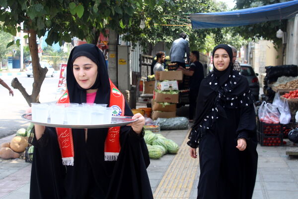 میزبانی دانش‌آموزان گلوگاهی از مسافران و زائران رضوی 