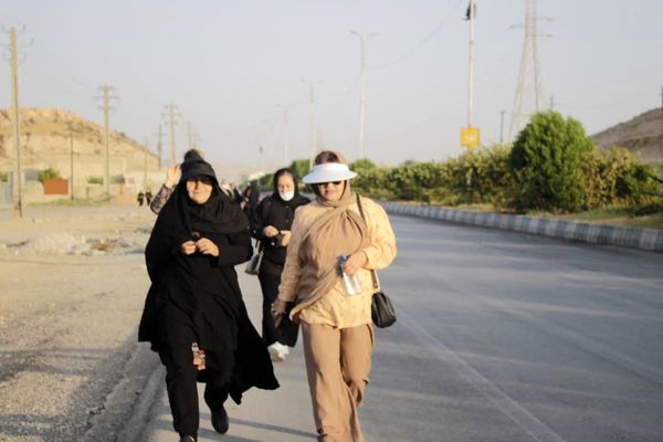آیین پیاده‌روی جاماندگان اربعین در گچساران 