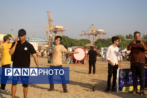 جشنواره بازی و ورزش های همگانی در ساحل بوشهر