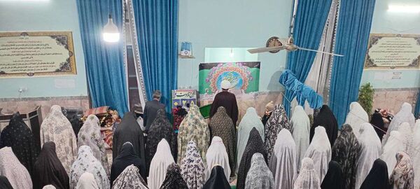 مراسم معنوی اعتکاف در مسجد جامع روستای نقاب خلیل آباد