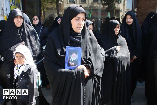 برگزاری مراسم عزاداری رهبر شهید در شهر آشخانه