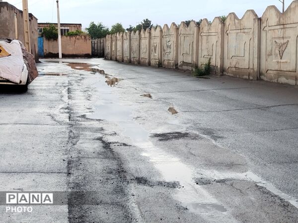بارش رحمت الهی همراه با تگرگ در شهرستان نیشابور 
