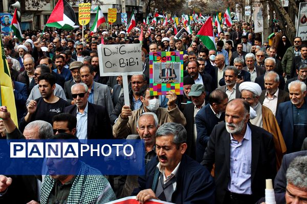 راهپیمایی روز قدس در زنجان 